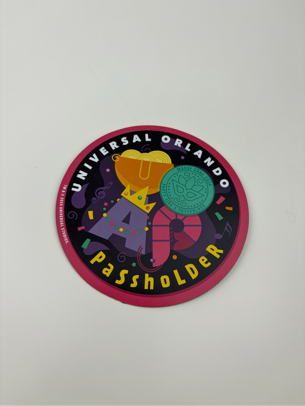 NEW Universal Passholder Mardi Gras Magnet F004